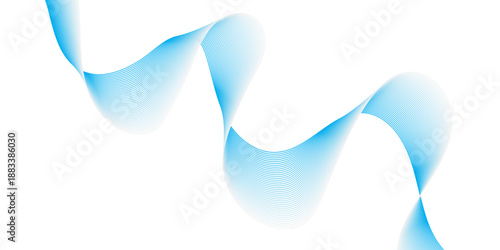 Vector gradient bule and white flow smooth wave energy stripe business liner texture design. abstract sound make white wave the focal element. white transparent giving it depth and a sense background