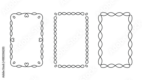 Intricate border designs Vector, illustration