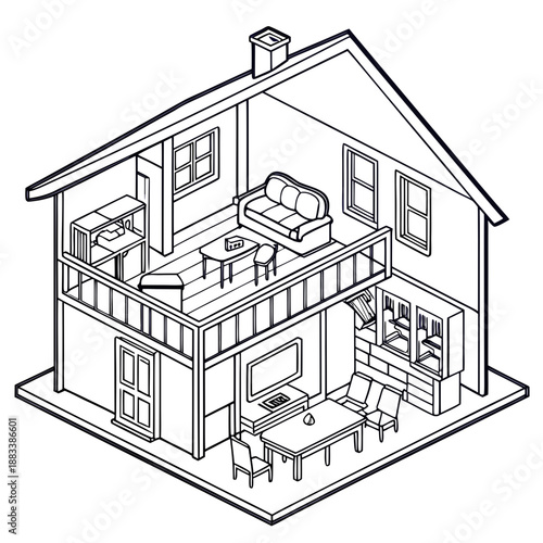 Modern house interior layout