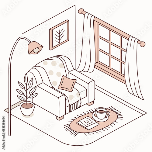 Cozy living room scene