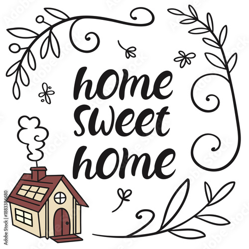 Illustrated home sweet home