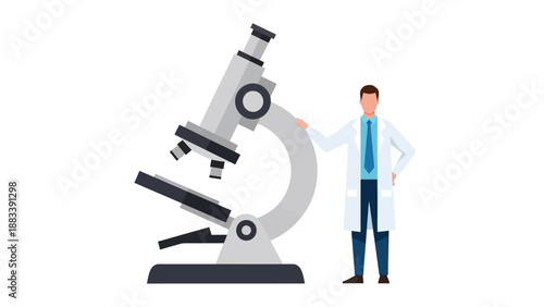 Scientist Examining Specimen Under Microscope