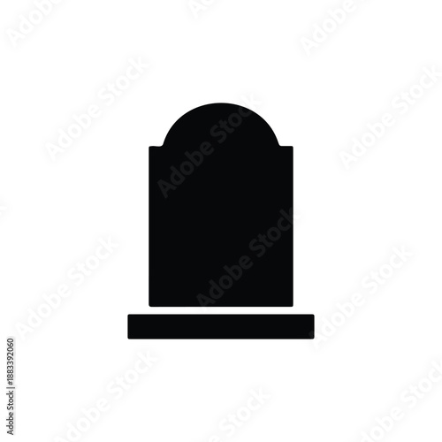 Grave silhouette icon vector flat design.