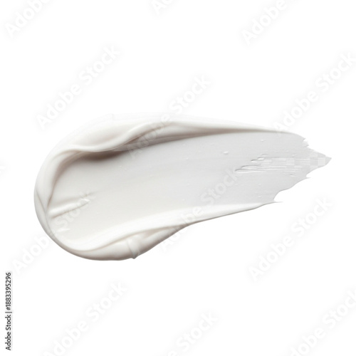 Smooth cream swirl isolated on transparent background