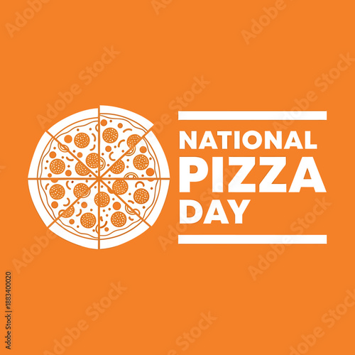National Pizza Day celebration with delicious food graphic design