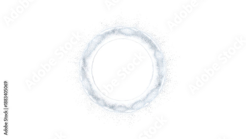 Frosty winter circle isolated on transparent background, isolated on white background, Vector, illustration