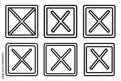 restricted area sign outline vector icon set. construction simple outline isolated icons collection.Vector flat graphic design illustration.