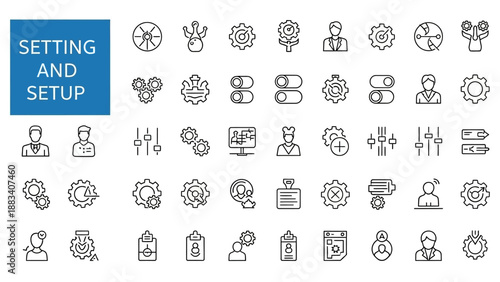 Setting and setup icons collection