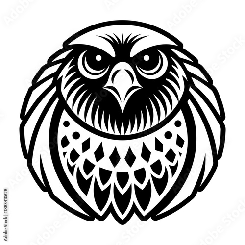 Glyph icon showing a kestrel bird