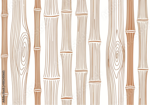 Bamboo and Wood Background Natural Pattern Illustration