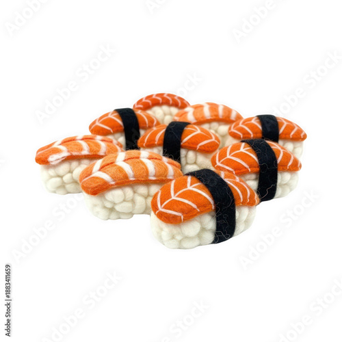 Salmon Sushi Rolls isload on transpernt Background