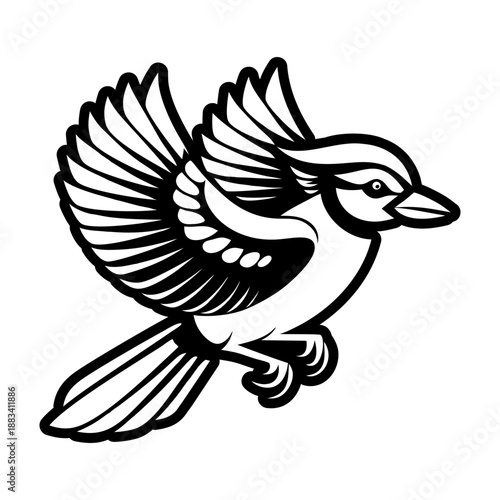 Glyph icon of an eagle symbol