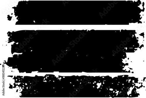 Set of grunge banners with spray paint vector elements and black ink splatters for street style design