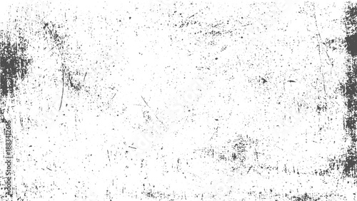 Scratched cracked grunge urban texture with dusty grain overlay isolated on white background for modern design