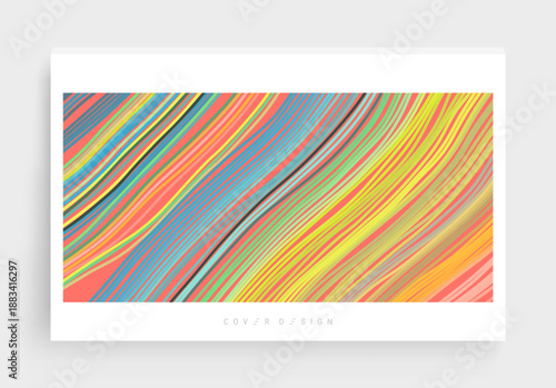 Irregular lines pattern. Geometric wallpaper. Strips similar to threads. Cover design template. Illustration for brochure, poster, card, presentation, flyer or banner.