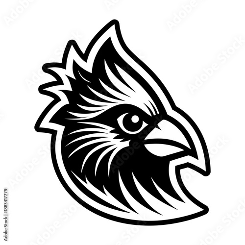 Filled style icon showing a cardinal symbol