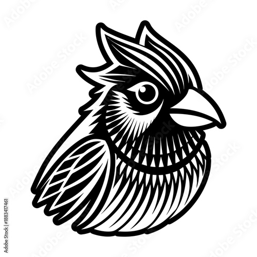 Filled style icon showing a cardinal symbol