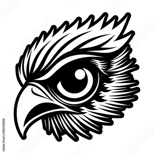 Glyph style icon showing a cardinal logo