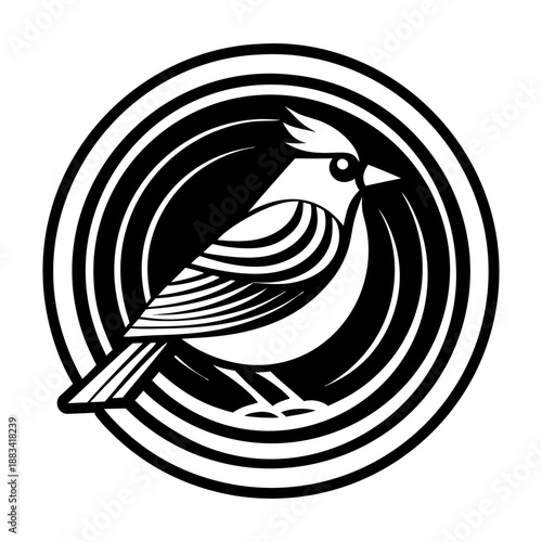 Filled style icon showing a cardinal bird