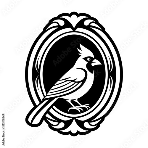 Solid style icon showing a cardinal head