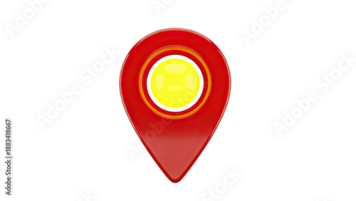 Red and yellow location pin icon Free Download Red and yellow location pin icon - GFXLoad