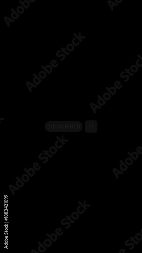 Vertical Animasi Youtube Subscribe Button Animation 4K with Bell Icon and Mouse Cursor Click, Transparent Background, Modern Flat Red Design, 60fps Overlay