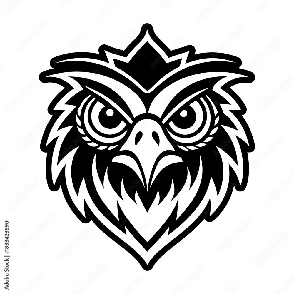 Obraz premium Solid style icon showing a roadrunner head