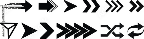 Set arrow icons. Collection arrows sign. Black arrow icon set. Arrow. Cursor. Arrow vector icon. Simple arrow set.Set black arrows for web design. Arrows vector icon. Arrow icon. Set of big black pack