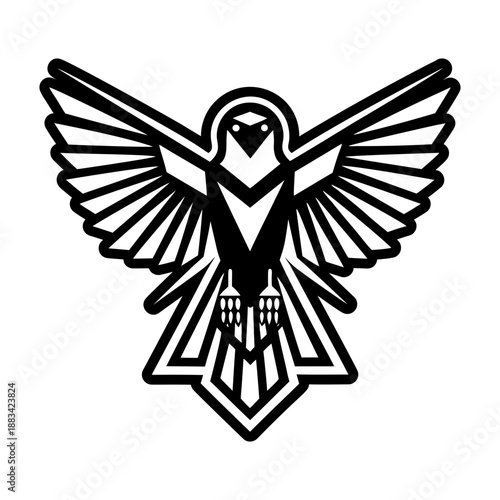 Filled style icon showing a cuckoo symbol