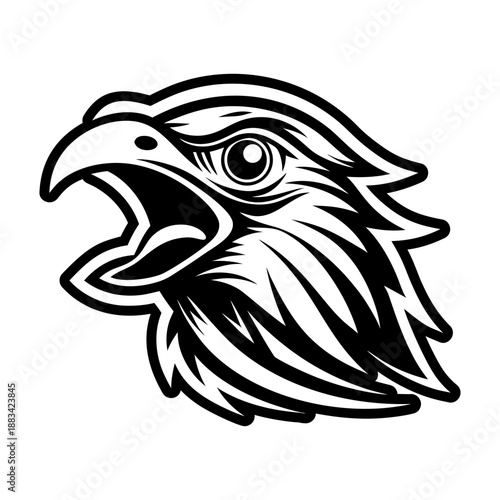 Filled style icon showing a cuckoo bird