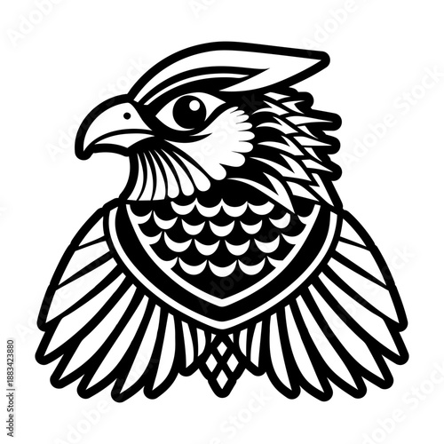 Filled style icon showing a cuculidae bird