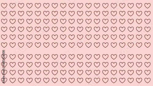 Pattern of repeated hearts Vector, illustration