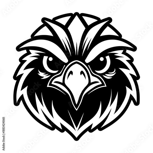 Solid style icon showing a cuckoo head