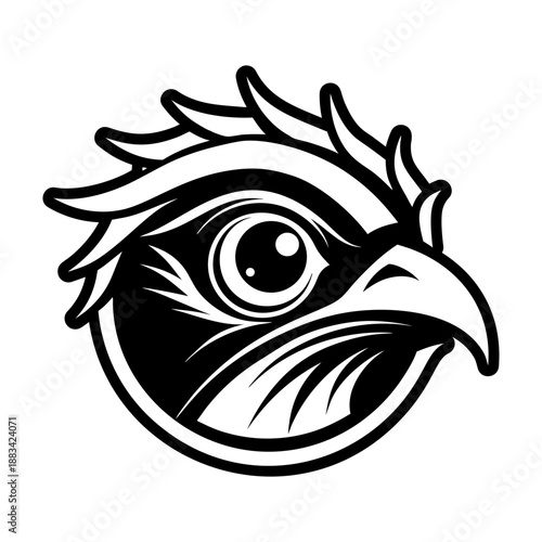 Filled style icon showing a cuckoo mascot