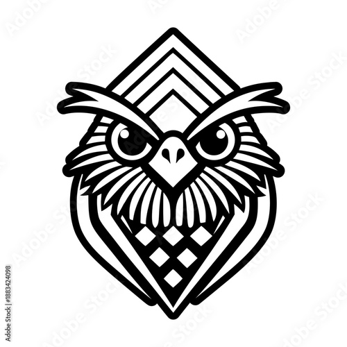 Glyph style icon showing a cuculidae logo