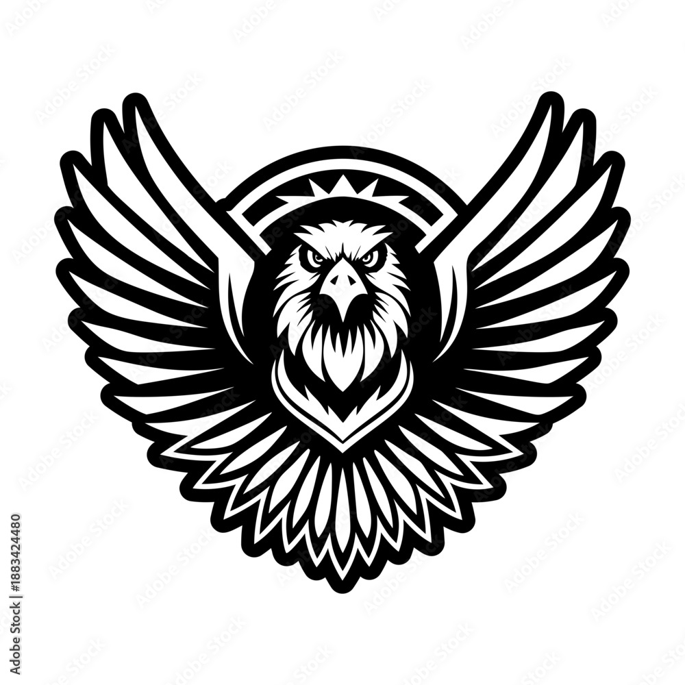 Obraz premium Glyph style icon showing an aquila logo