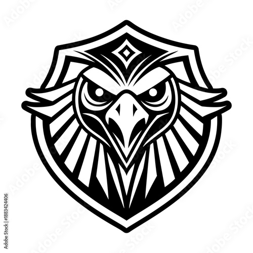 Filled style icon showing an eagle symbol