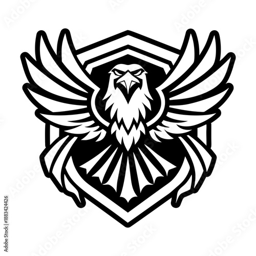 Filled style icon showing an aquila bird