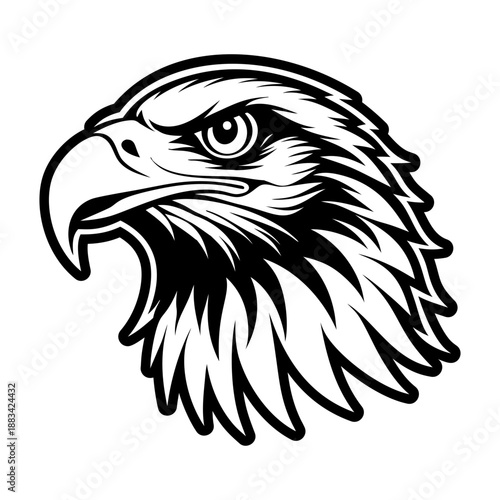 Solid style icon showing an aquila head