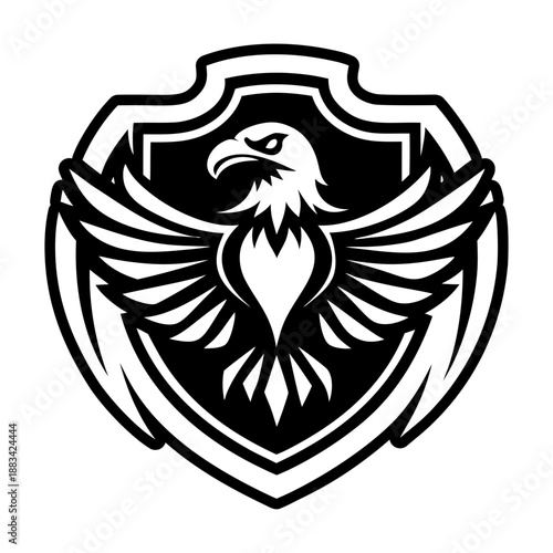 Filled style icon showing an eagle mascot