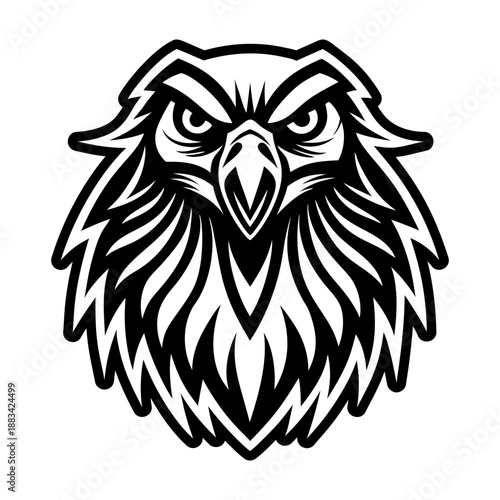 Solid style icon showing an aquila head