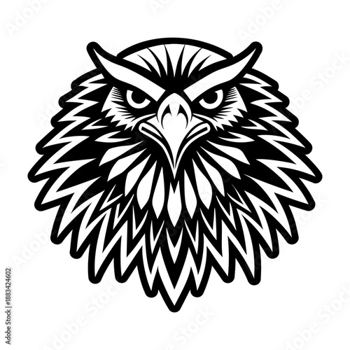 Filled style icon showing an eagle mascot