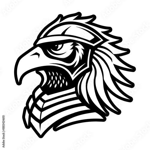 Glyph style icon showing an aquila logo