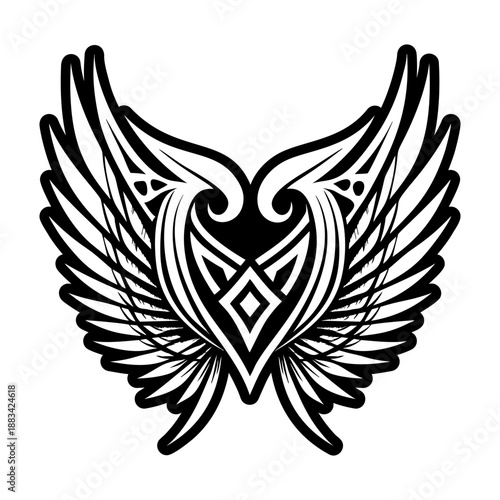 Solid style icon showing an aquila head