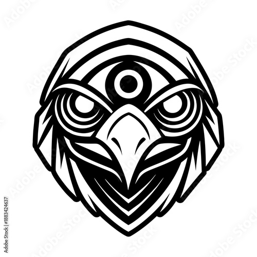 Filled style icon showing an eagle symbol