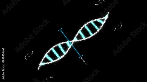 Abstract dna double helix structure , representing science, genetics, and technological advancement. Concept of future biotechnology, medicine, gene therapy, development, engineering
