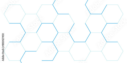 Hexagonal Tech Pattern Isolated Vector