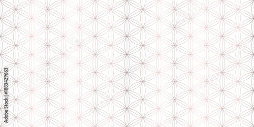 Seamless rose gold sacred geometry vector background