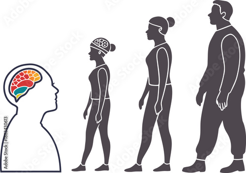 Autism awareness inclusion concept flat vector illustration”