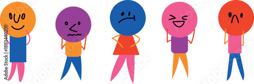 Cute Baby Cartoon Characters Vector Collection with Funny Monster Faces, Bird and Alien Icons for Kids Art, Halloween Design and Creative Illustration